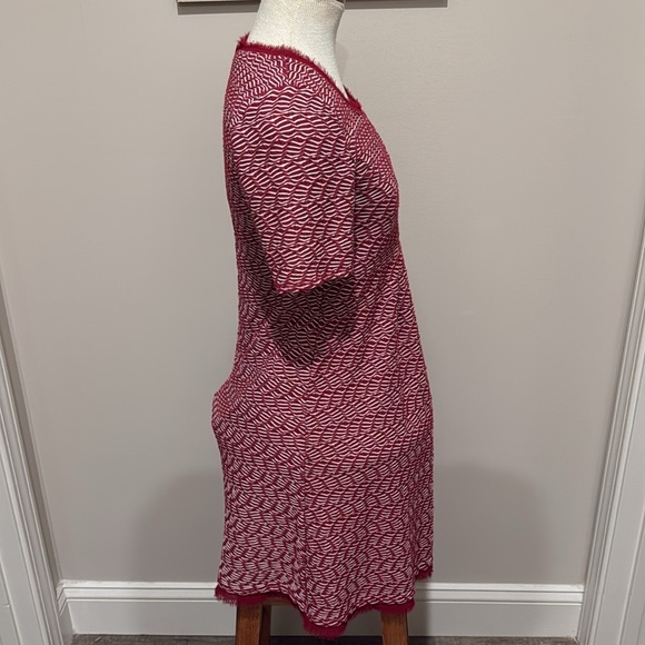 Anthropologie Maeve - Dora Textured Knit Shift Dress - Red/White - Size XS - Picture 5 of 10